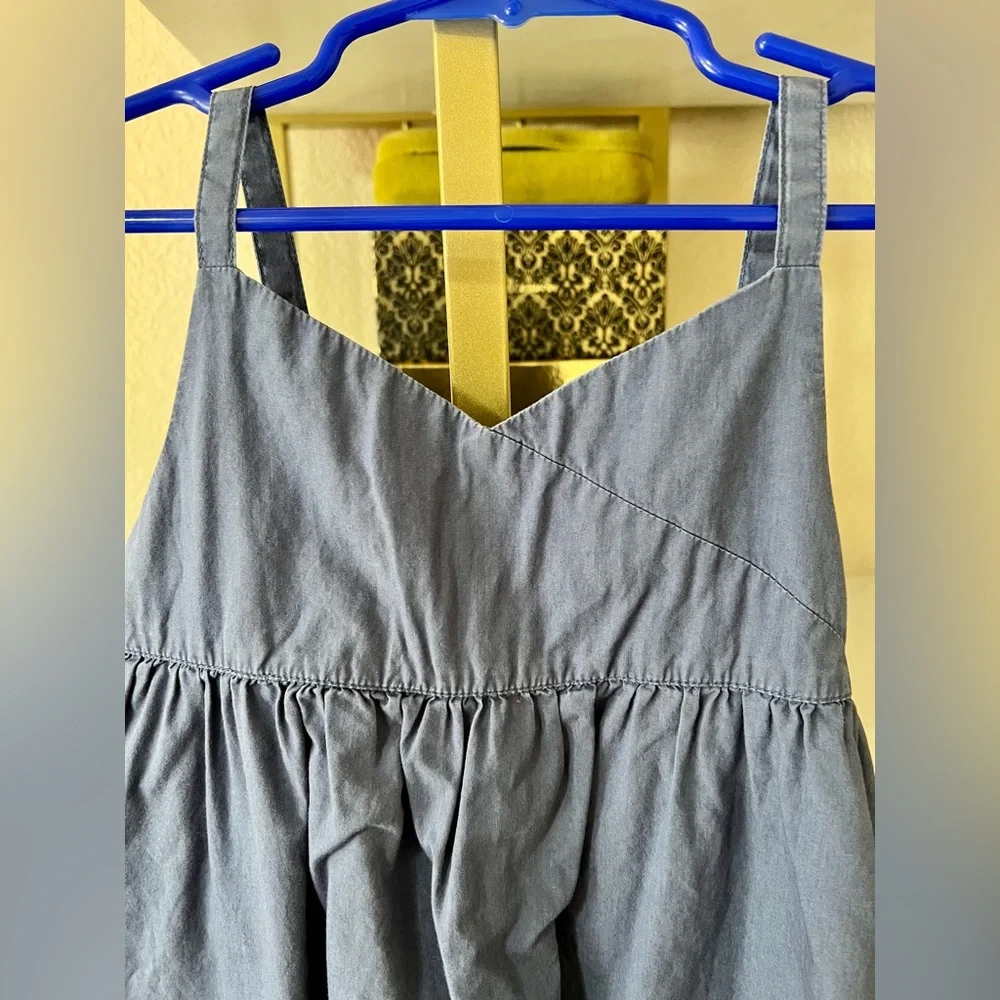 OshKosh B'gosh Blue Dress with Floral Embroidery